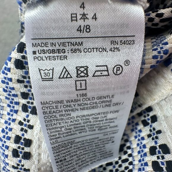 GAP Boho Shorts Striped Embroidered Side‎ Zipper Mid Rise Cotton Blend Size 4 - Picture 6 of 12